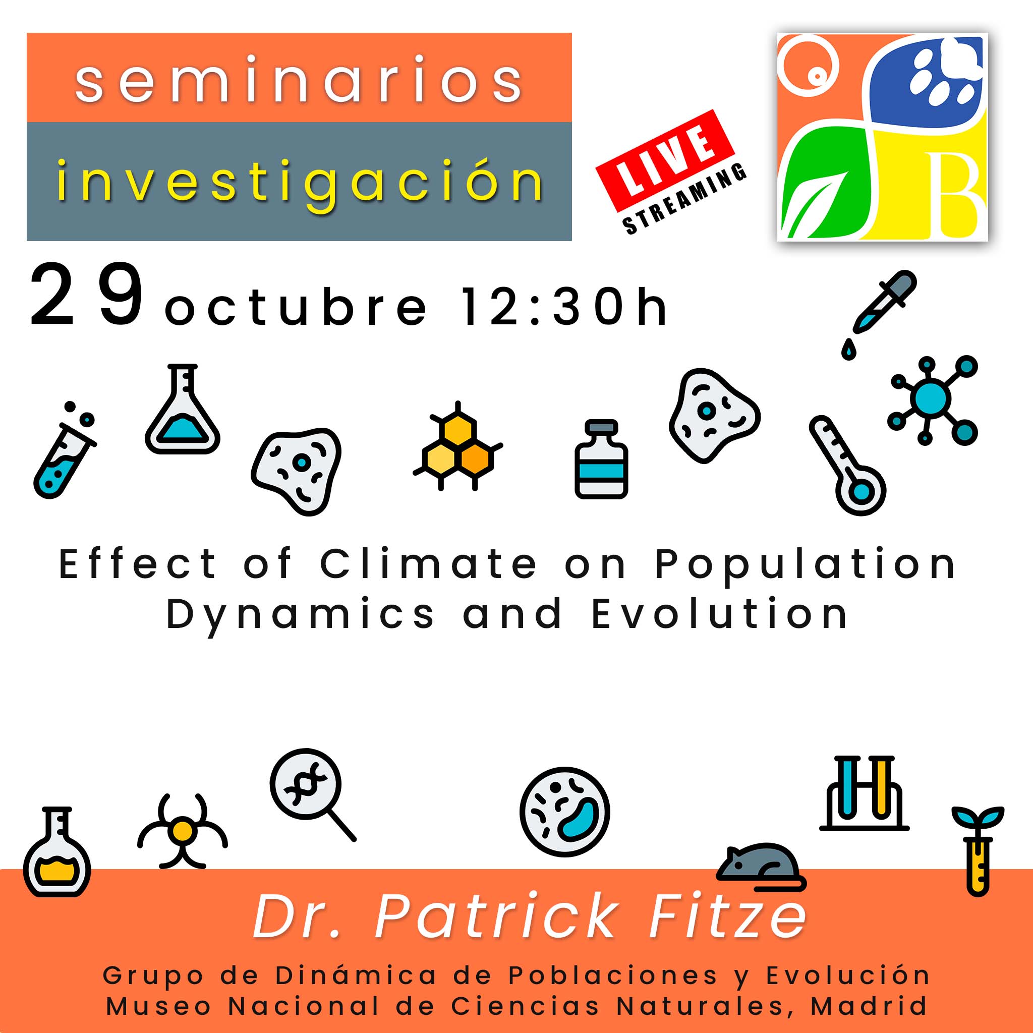 Seminarios de Investigación. 29 de octubre: Effect of Climate on Population Dynamics and Evolution - 1
